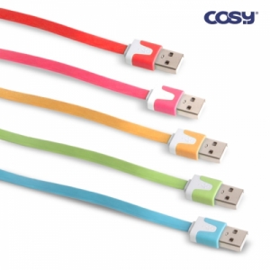/코시 UC1177GS 플랫 USB데이터전송및충전케이블(5컬러/1M)